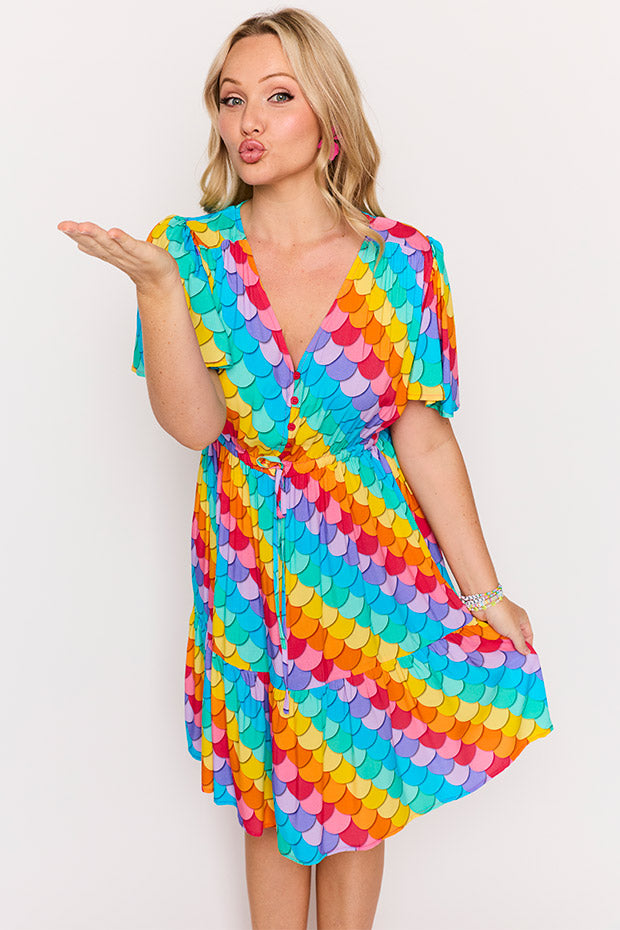 Remi Rainbow Mermaid Dress – Rainbow Mermaid knee length dress