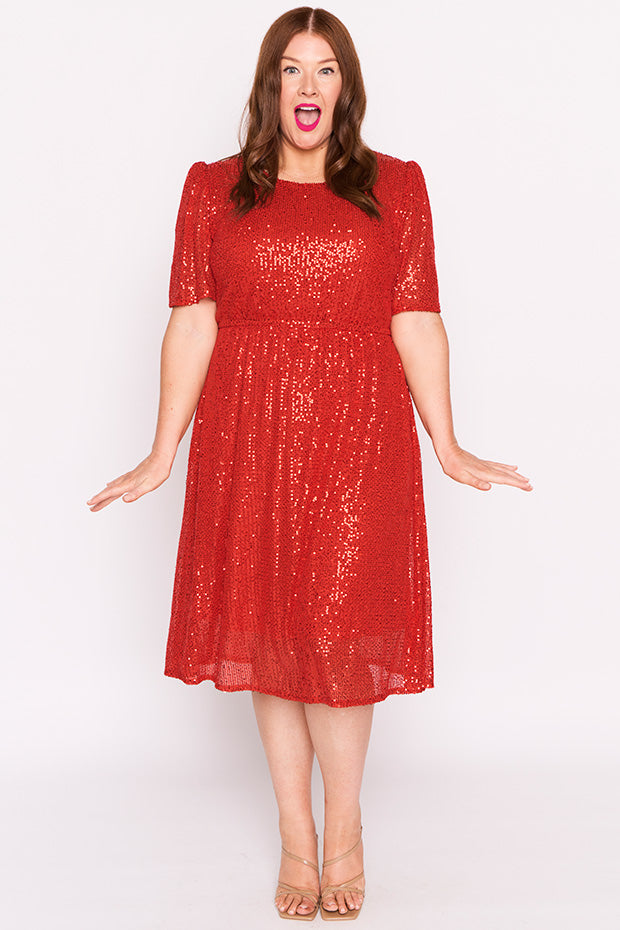 Tinsley Red Sequins Dress – Red Sequins sequin dress