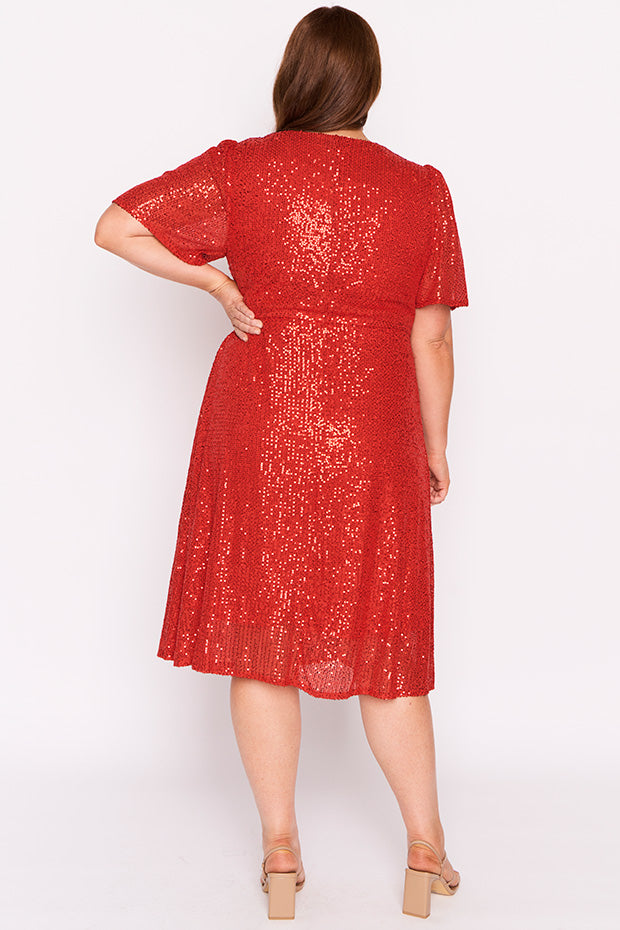 Tinsley Red Sequins Dress – Red Sequins sequin dress
