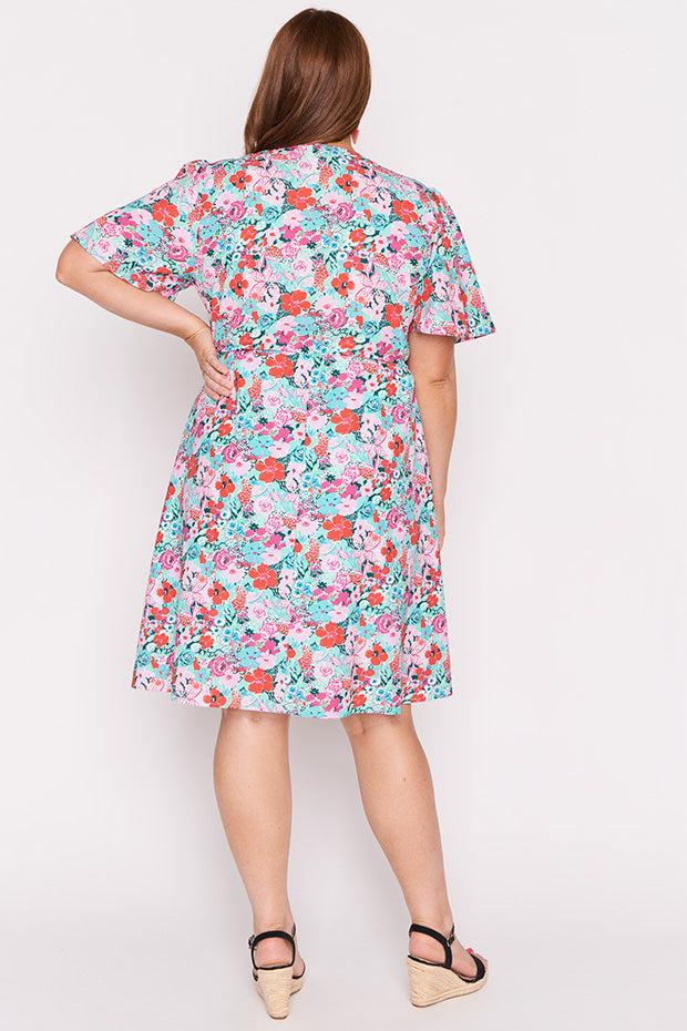 Siena Pops of Red Dress – Pops of Red knee length dress