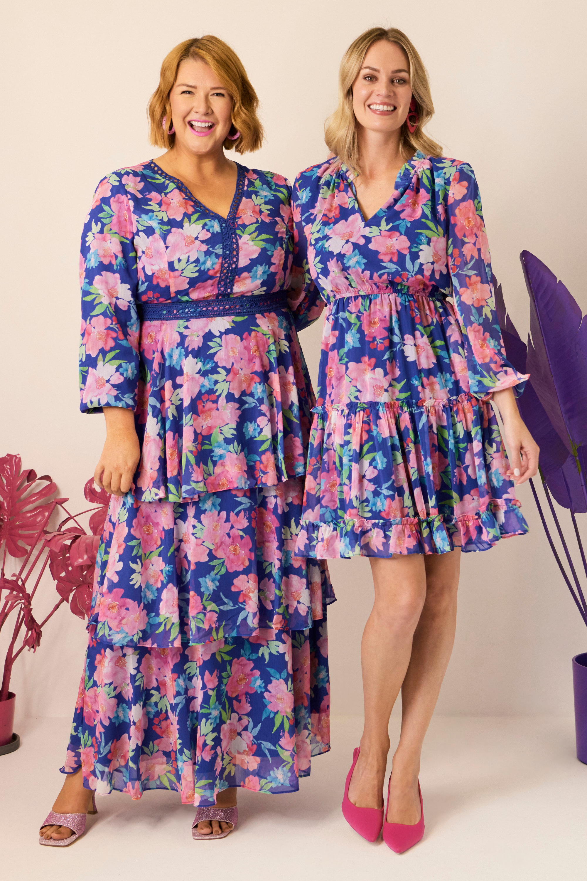 Cacy Tropical Watercolour Dress – Tropical Watercolour maxi dress