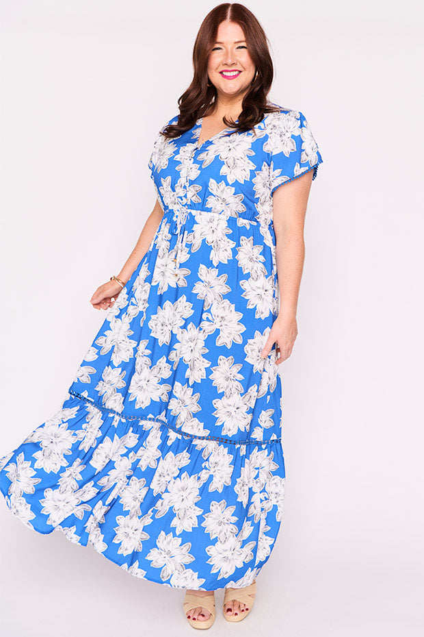 Canary Blue Magnolia Dress – Blue Magnolia maxi dress