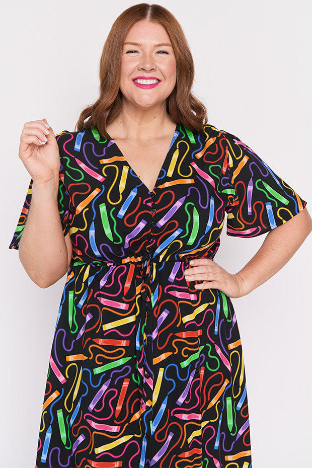 Michelle Crazy Crayons Dress – Crazy Crayons midi dress