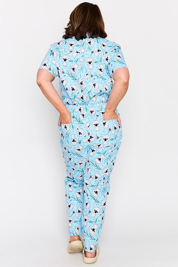 Cristina Blue Koalas Scrub Pant – Blue Koalas wide leg pants