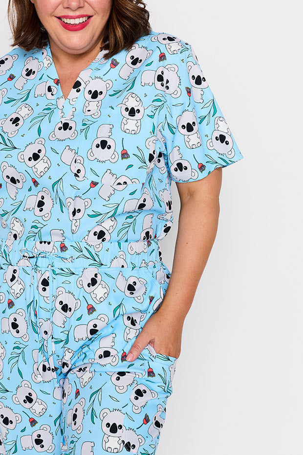 Cristina Blue Koalas Scrub Pant – Blue Koalas wide leg pants