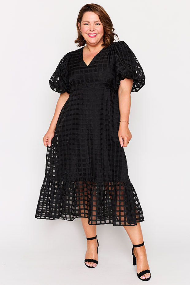 Bobbie Black Dress – Black midi dress