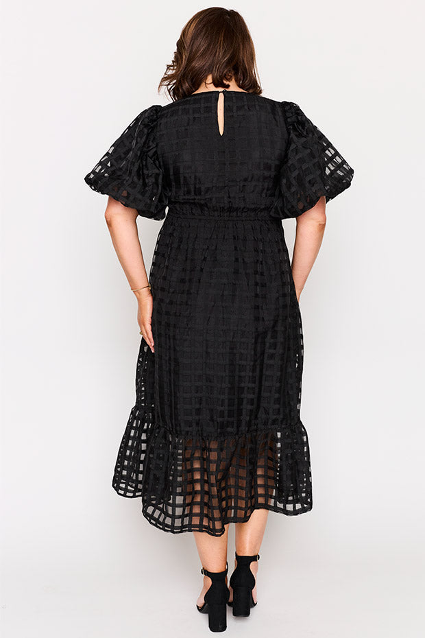 Bobbie Black Dress โ Black midi dress