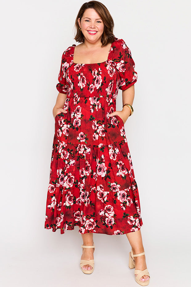 Colette Cherry Rose Dress – Cherry Rose midi dress