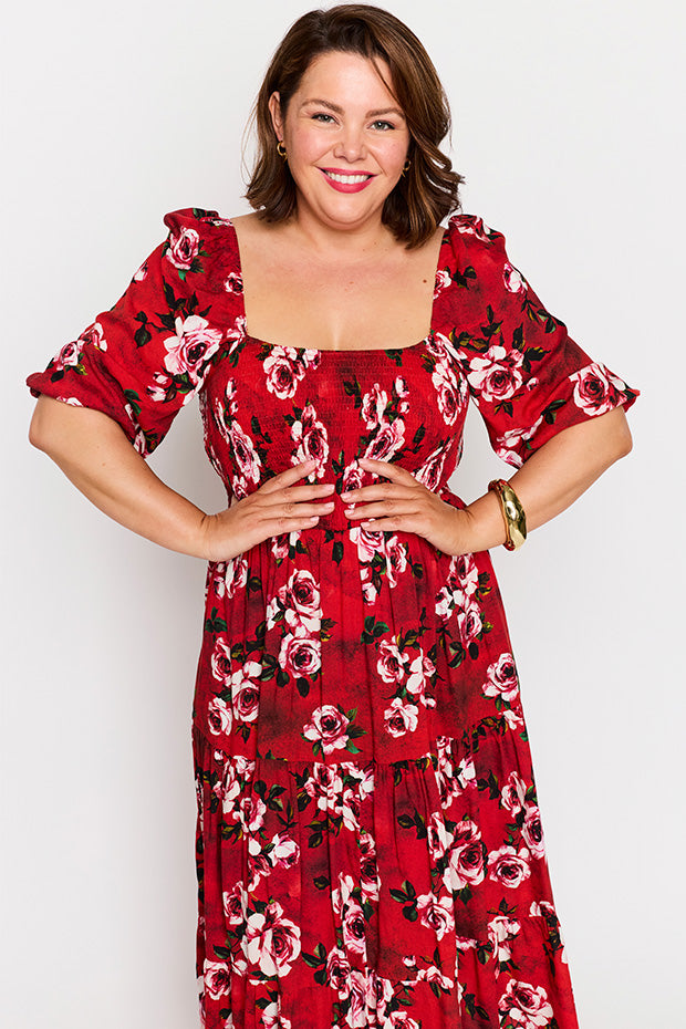 Colette Cherry Rose Dress – Cherry Rose midi dress