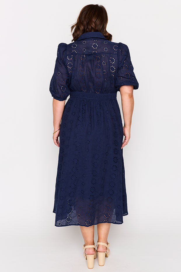 Edan Navy Blue Dress โ Navy Blue midi dress