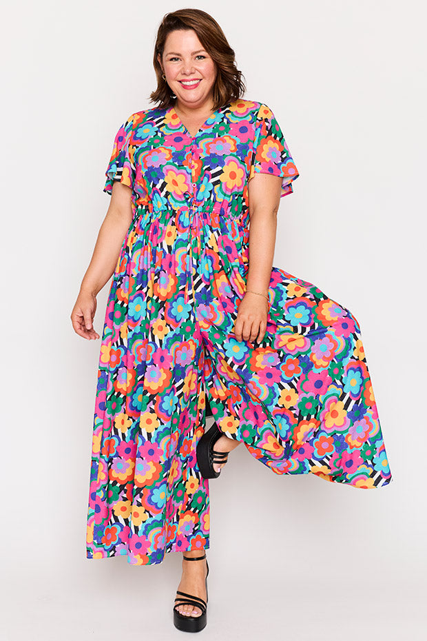 Justine Electric Blooms Jumpsuit – Electric Blooms jumpsuit