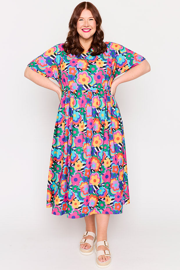 Superstar Electric Blooms Dress – Electric Blooms midi dress