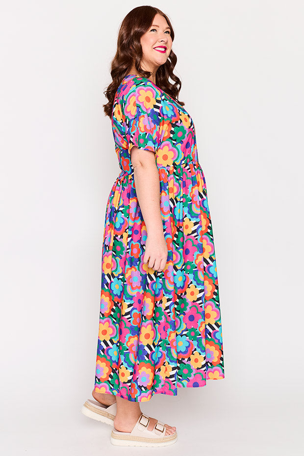 Superstar Electric Blooms Dress – Electric Blooms midi dress