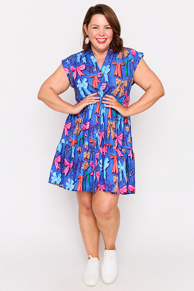 Claudia Inky Bows Dress โ Inky Bows knee length dress