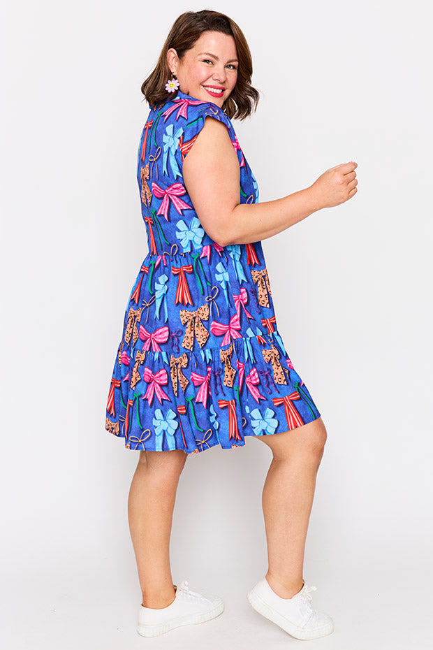Claudia Inky Bows Dress โ Inky Bows knee length dress