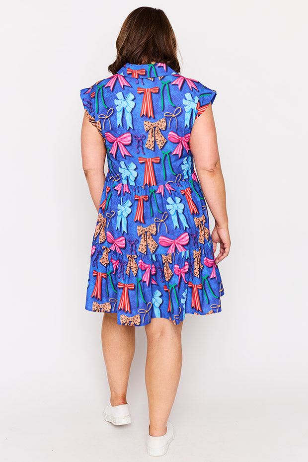Claudia Inky Bows Dress โ Inky Bows knee length dress