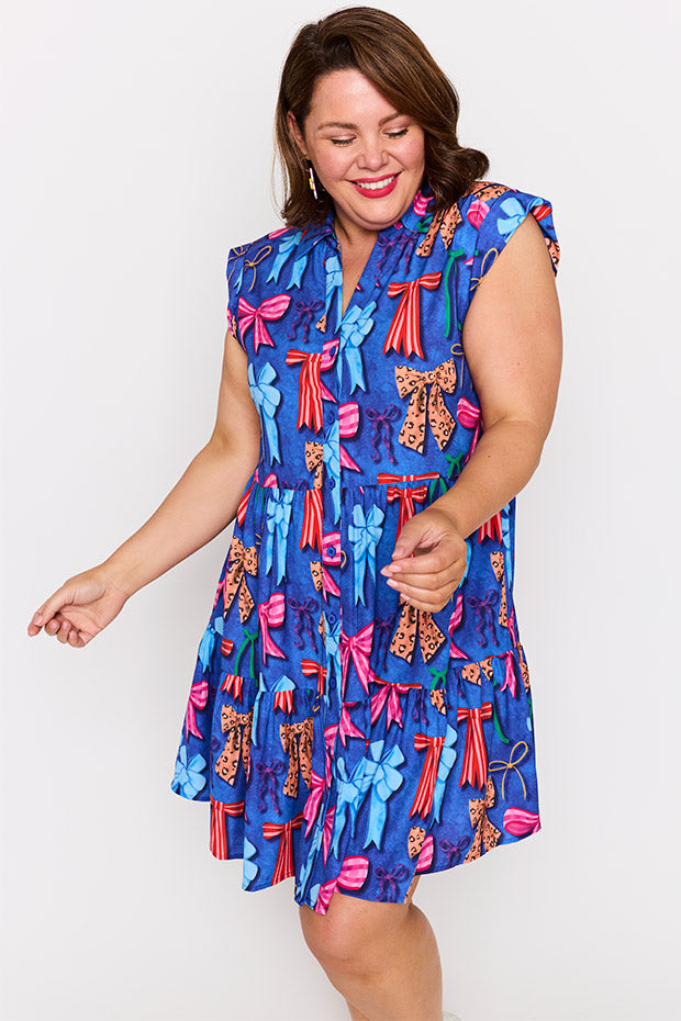 Claudia Inky Bows Dress โ Inky Bows knee length dress