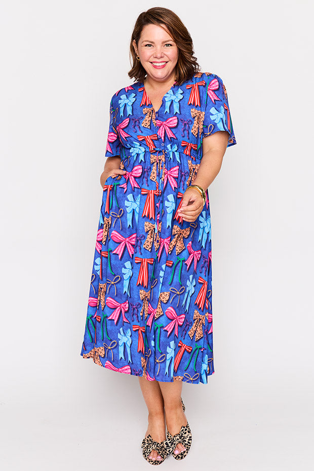 Marley Inky Bows Dress โ Inky Bows midi dress