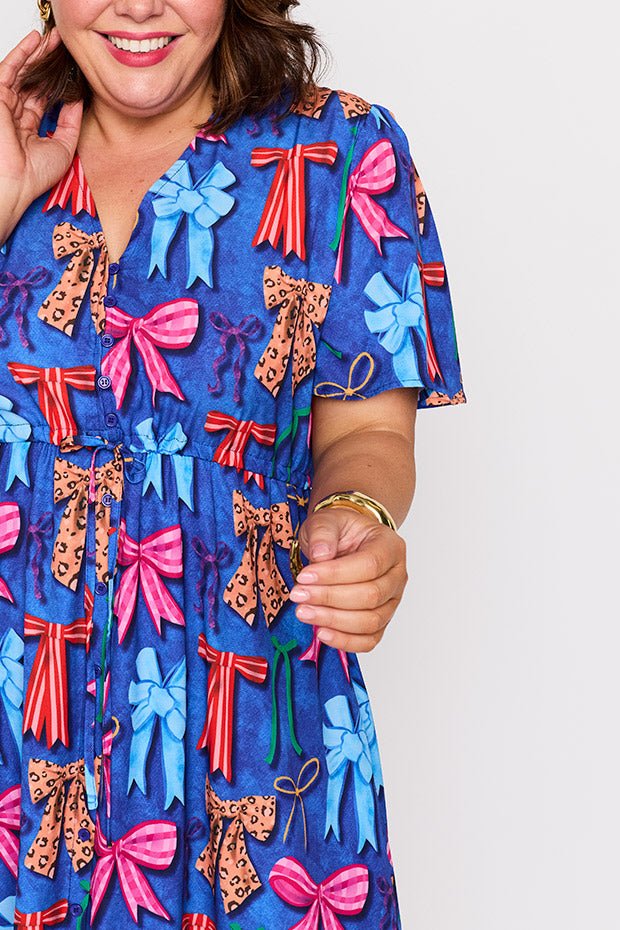 Marley Inky Bows Dress โ Inky Bows midi dress