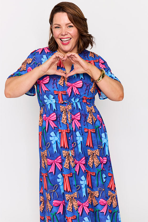 Marley Inky Bows Dress โ Inky Bows midi dress