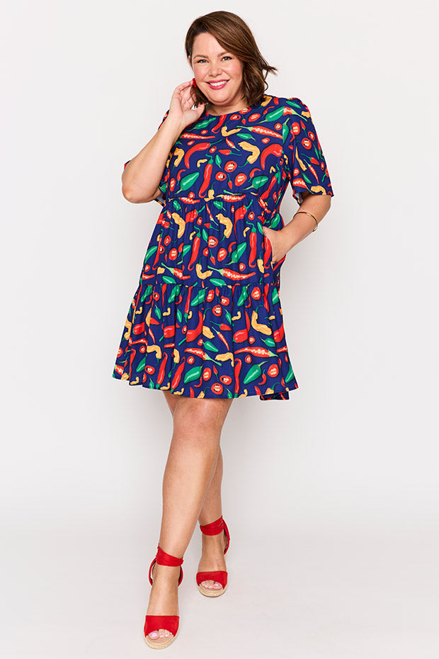 Jackson Navy Hot Chilli Dress – Navy Hot Chilli mini dress