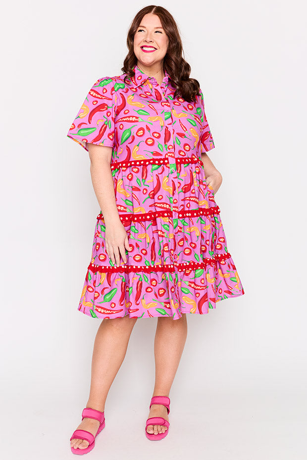 Celebrate Pink Hot Chilli Dress – Pink Hot Chilli knee length dress