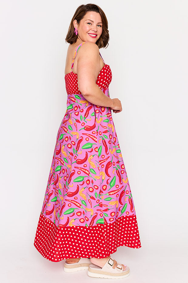 Gwen Pink Hot Chilli Dress โ Pink Hot Chilli maxi dress