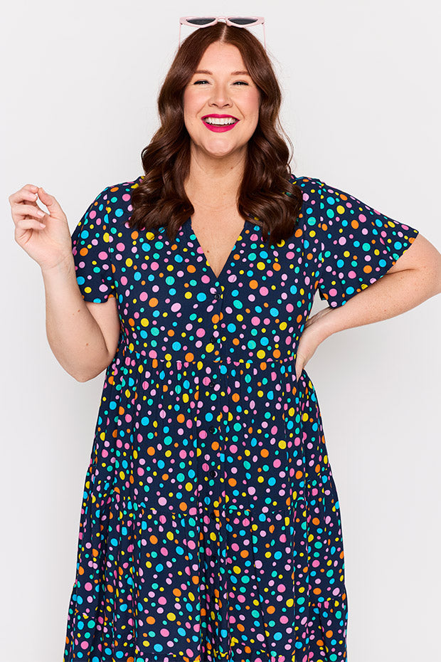 Sampson Smarty Spot Dress – Smarty Spot midi dress