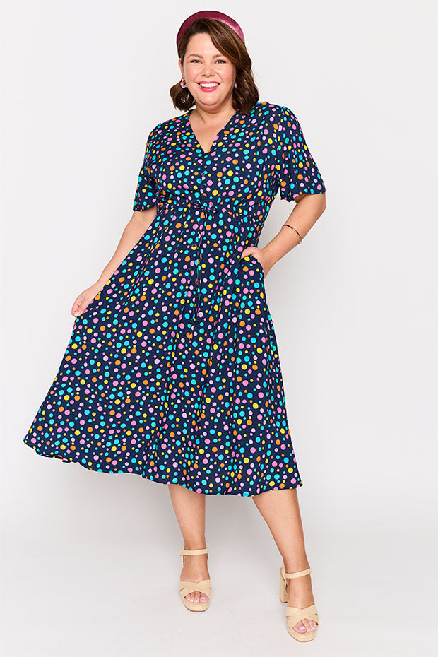 Michelle Smarty Spot Dress – Smarty Spot midi dress