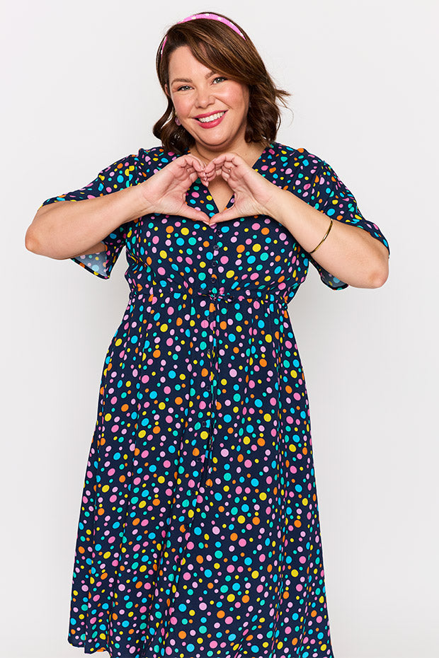 Michelle Smarty Spot Dress โ Smarty Spot midi dress