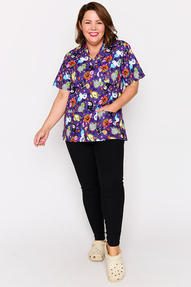Meredith Spooky Dinos Scrub Top – Spooky Dinos top