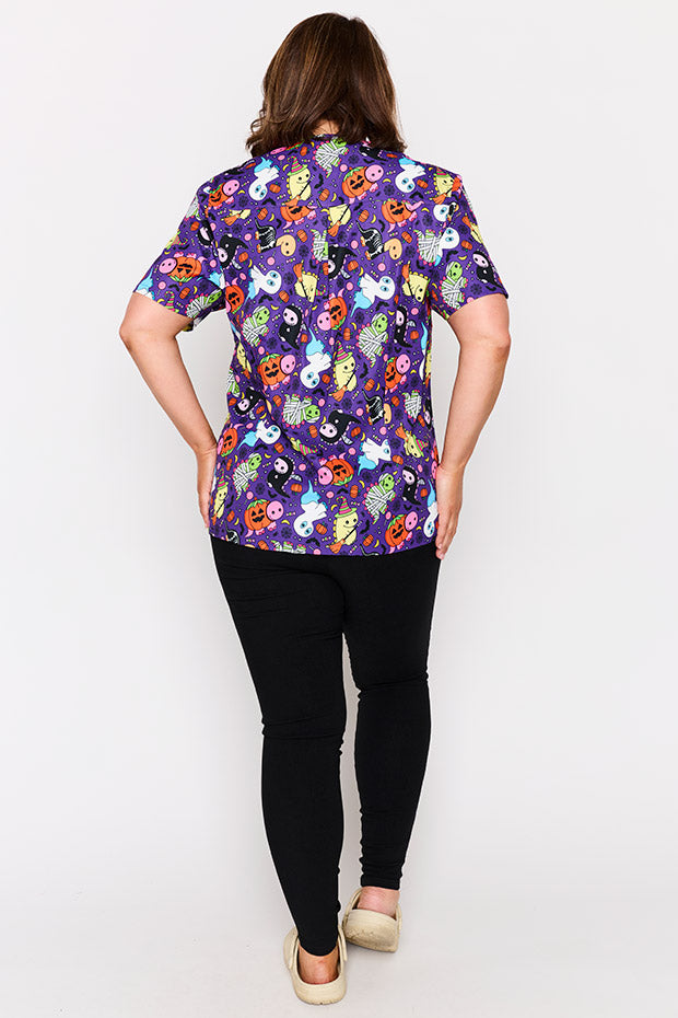Meredith Spooky Dinos Scrub Top – Spooky Dinos top
