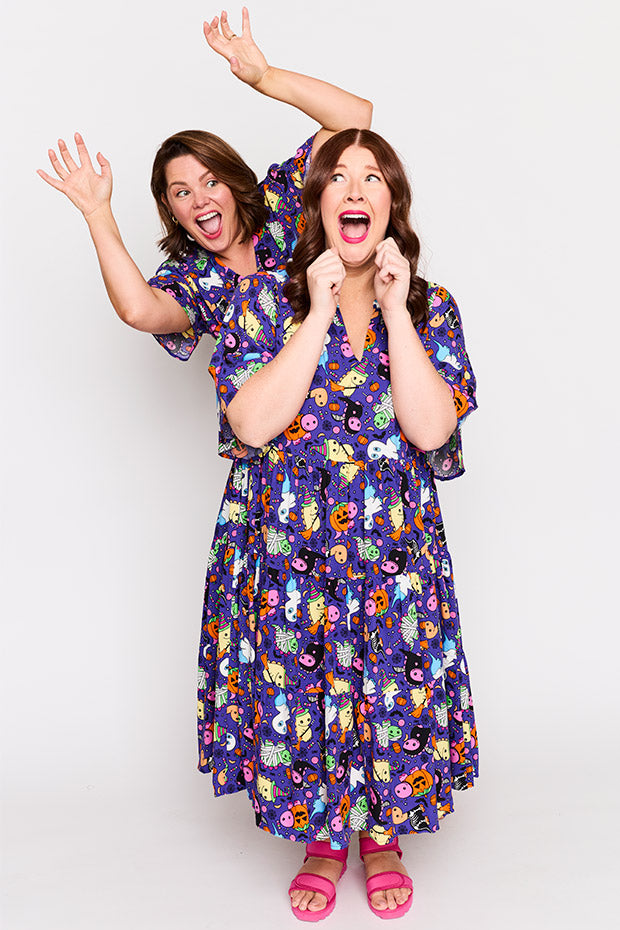 Chrissie Spooky Dinos Dress – Spooky Dinos midi dress