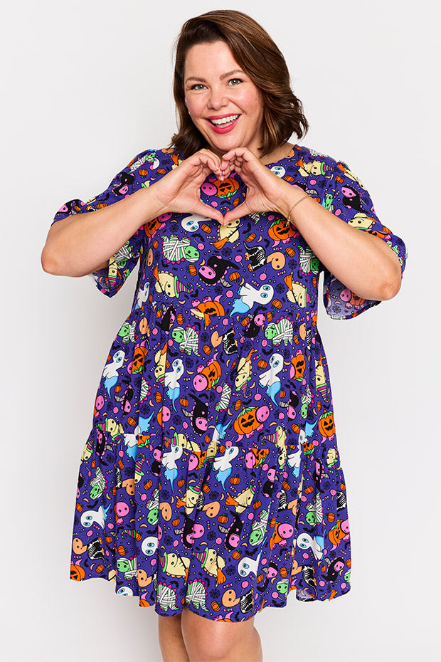 Izzie Spooky Dinos Dress – Spooky Dinos mini dress