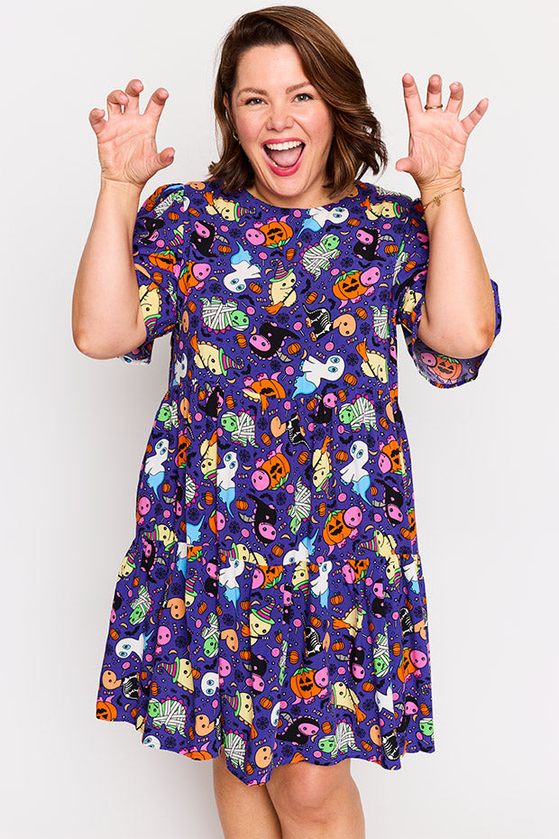 Izzie Spooky Dinos Dress ā Spooky Dinos mini dress