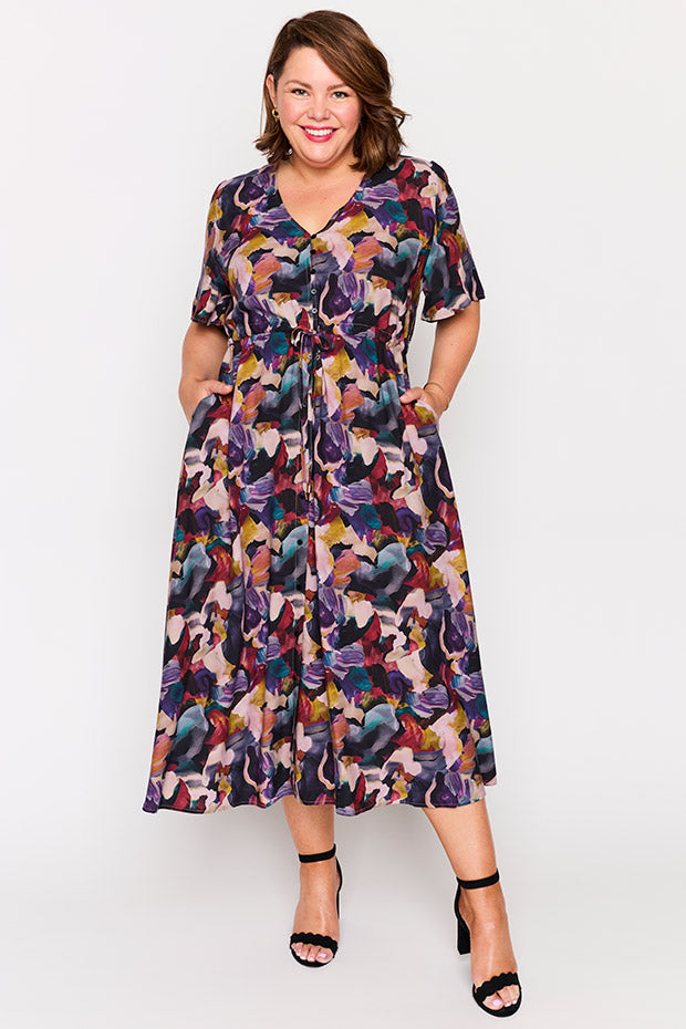 Michelle Stormy Night Dress – Stormy Night midi dress