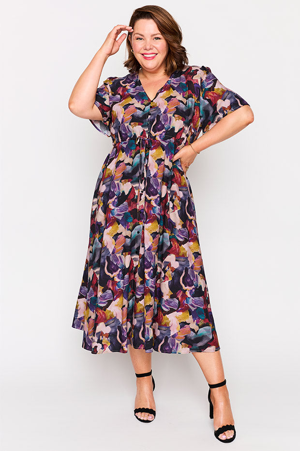 Michelle Stormy Night Dress – Stormy Night midi dress