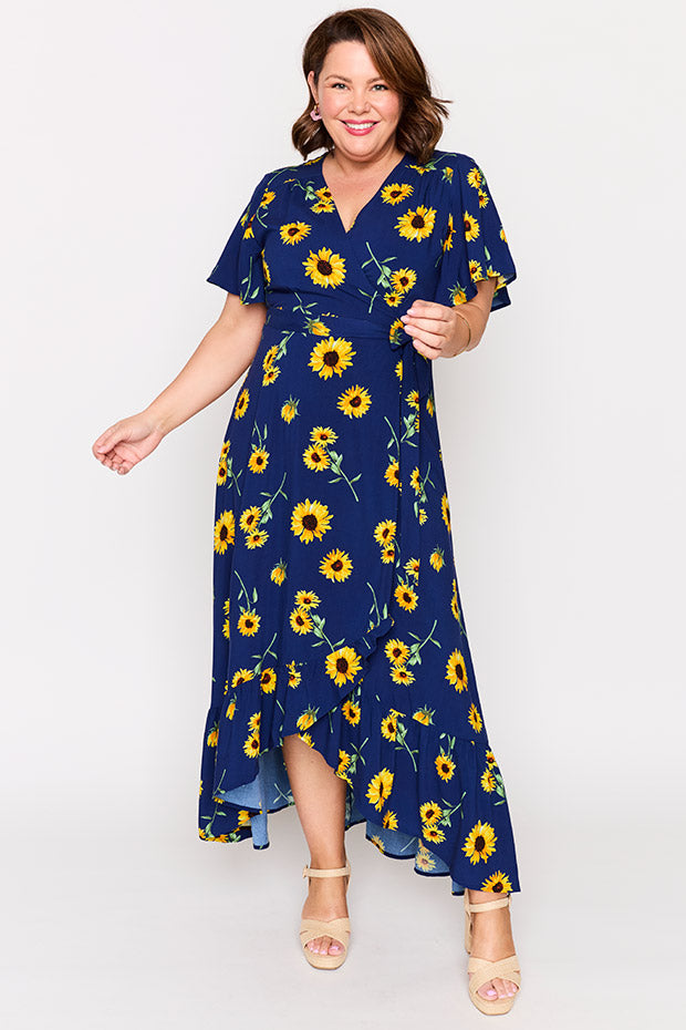 Cate Sunflower Wrap Dress – Sunflower Wrap wrap dress