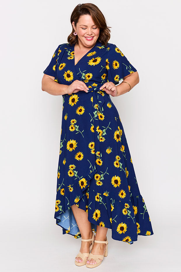 Cate Sunflower Wrap Dress – Sunflower Wrap wrap dress