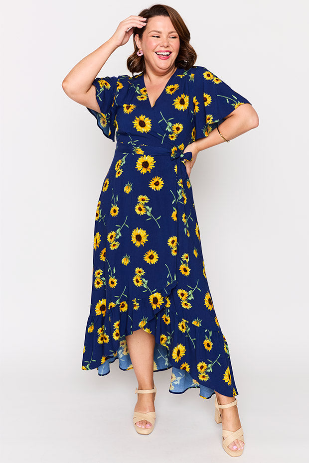 Cate Sunflower Wrap Dress – Sunflower Wrap wrap dress