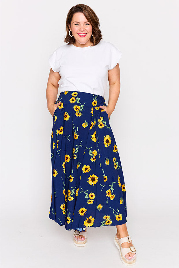 Katelyn Sunflower Skirt – Sunflower maxi skirt