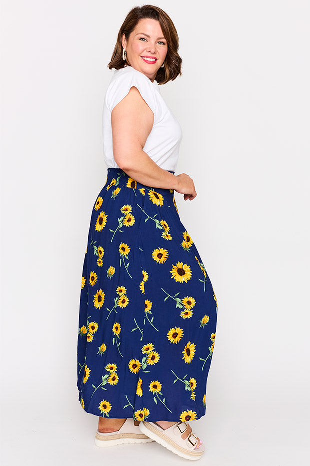 Katelyn Sunflower Skirt – Sunflower maxi skirt