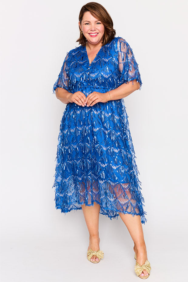 Wonderful Cobalt Party Dress – Cobalt Party midi dress
