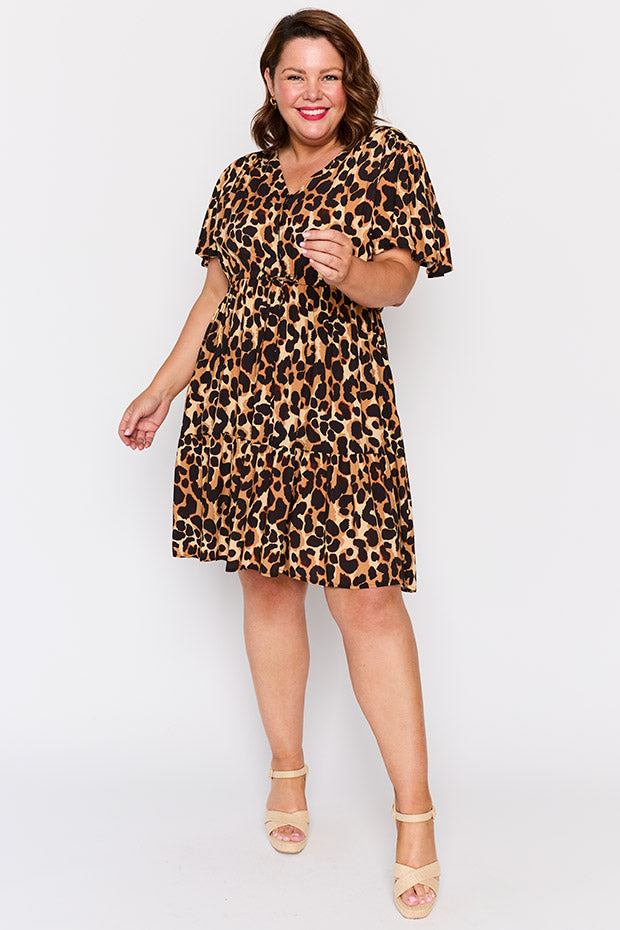 Remi Coco Leopard Dress โ Coco Leopard knee length dress