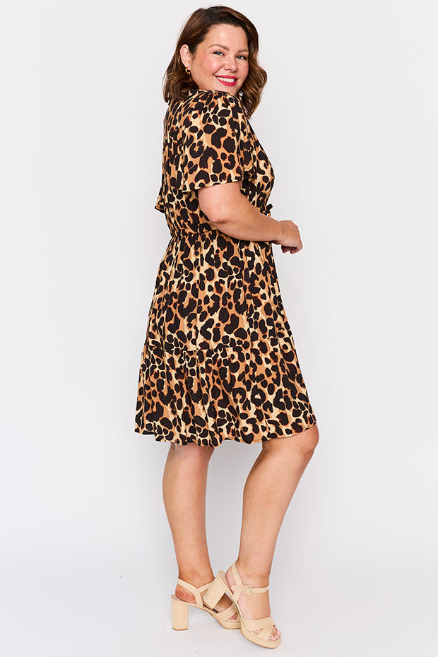 Remi Coco Leopard Dress โ Coco Leopard knee length dress