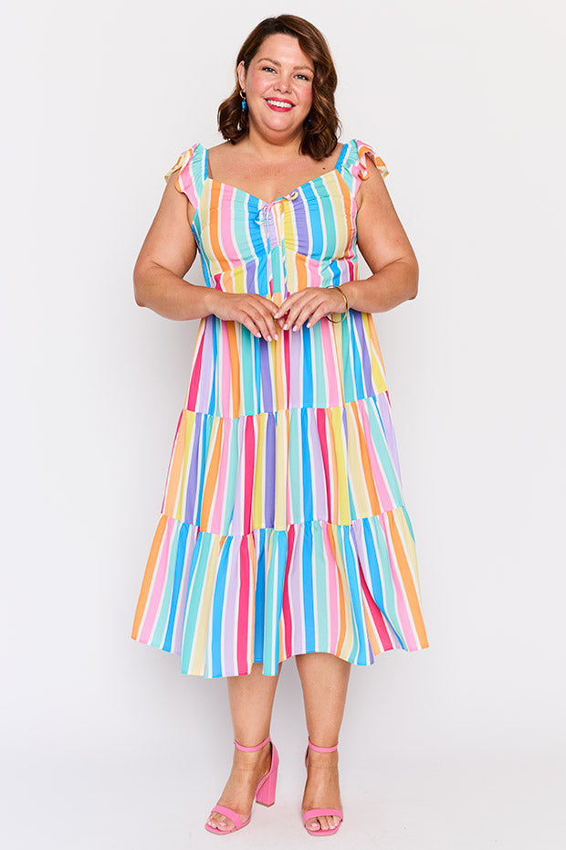 Kona LPD Candy Stripe Dress โ LPD Candy Stripe midi dress