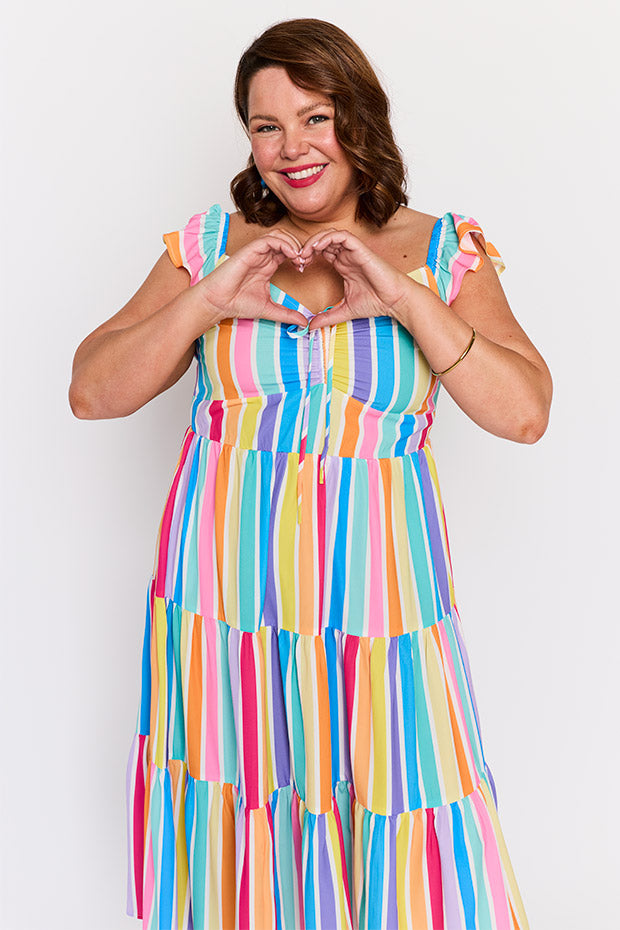 Kona LPD Candy Stripe Dress โ LPD Candy Stripe midi dress