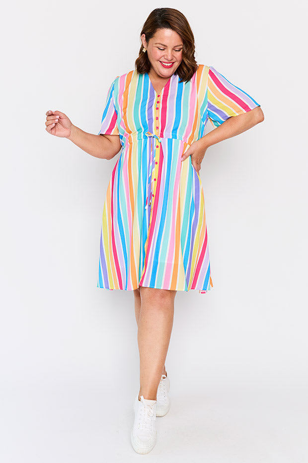 Siena LPD Candy Stripe Dress โ LPD Candy Stripe knee length dress