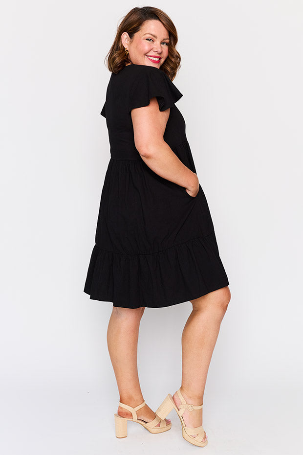 Mikey Black Dress – Black knee length dress