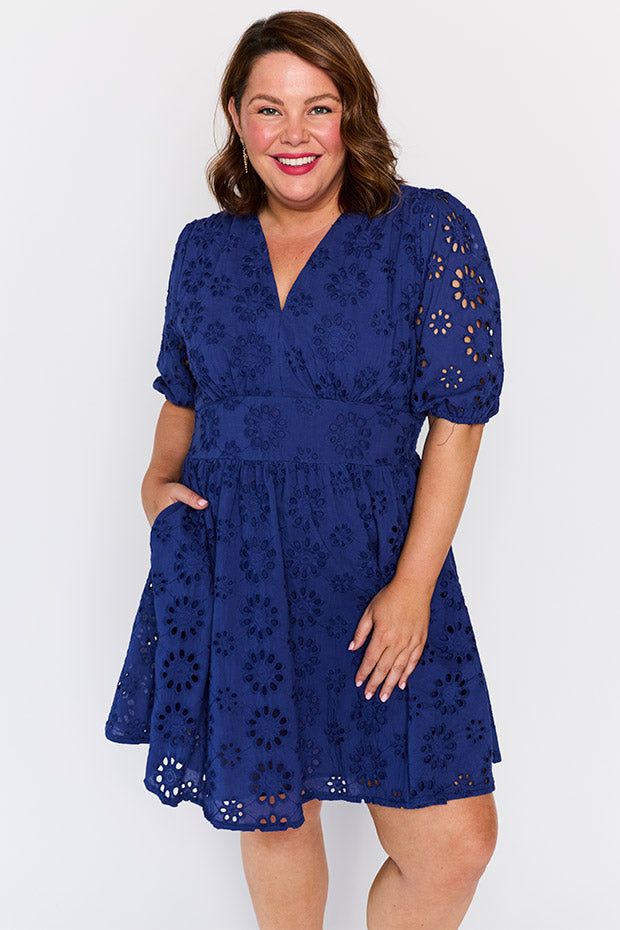 Rune Blue Dress – Blue knee length dress